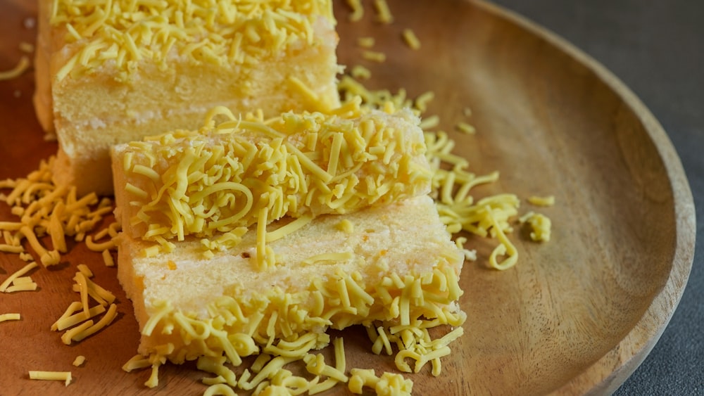 yellow pasta on stainless steel plate