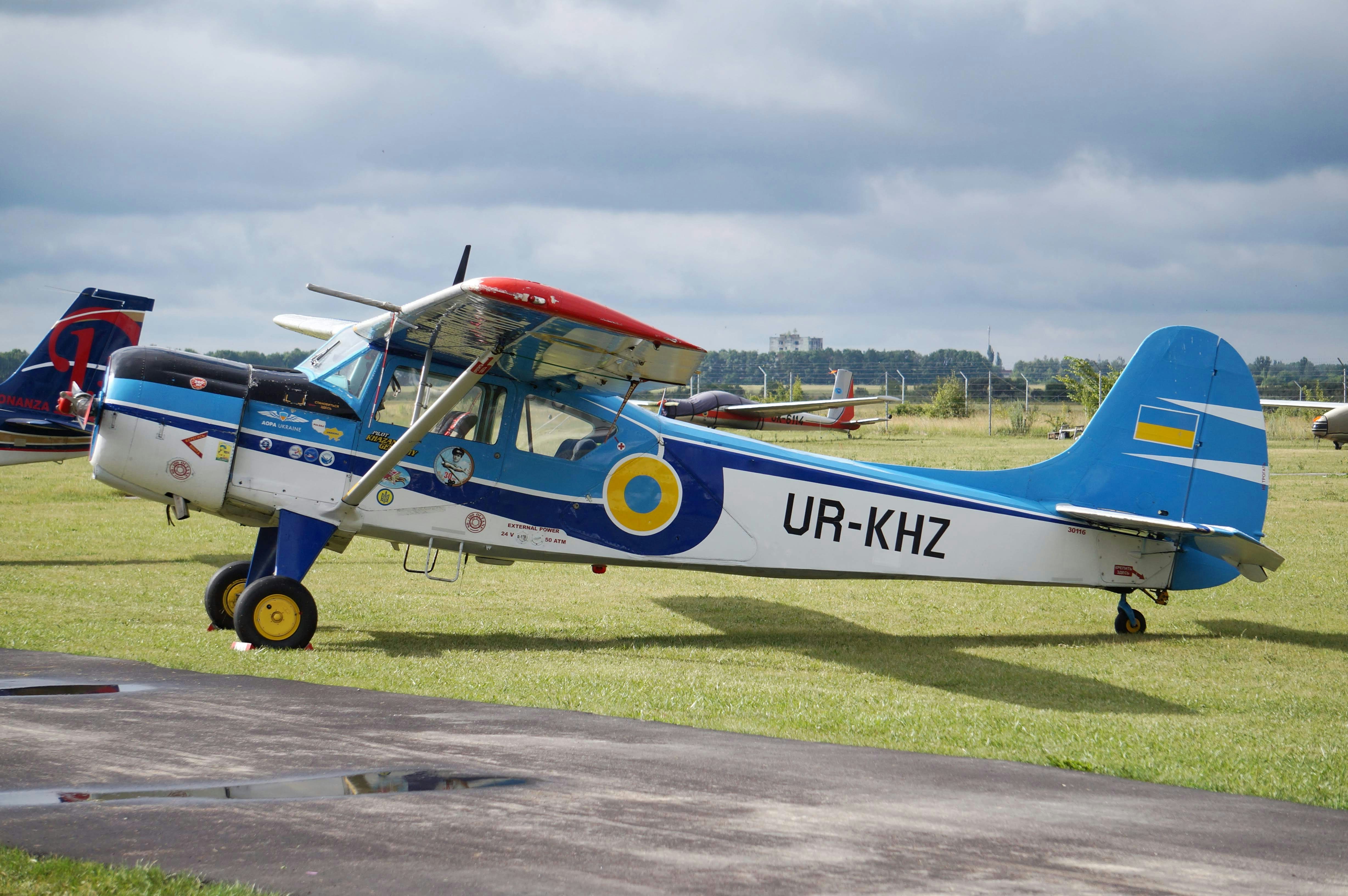 Yak12 old soviet plane for 4 occupants in Lviv flying club Tsunev