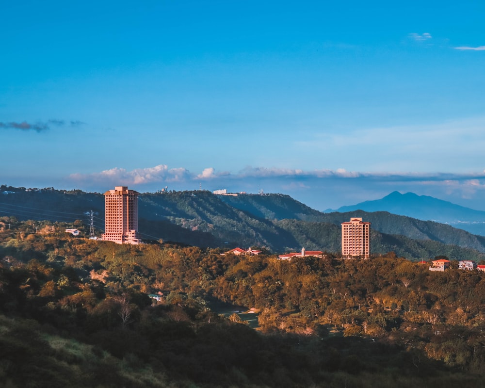 Horizon de la ville sous le ciel bleu pendant la journée