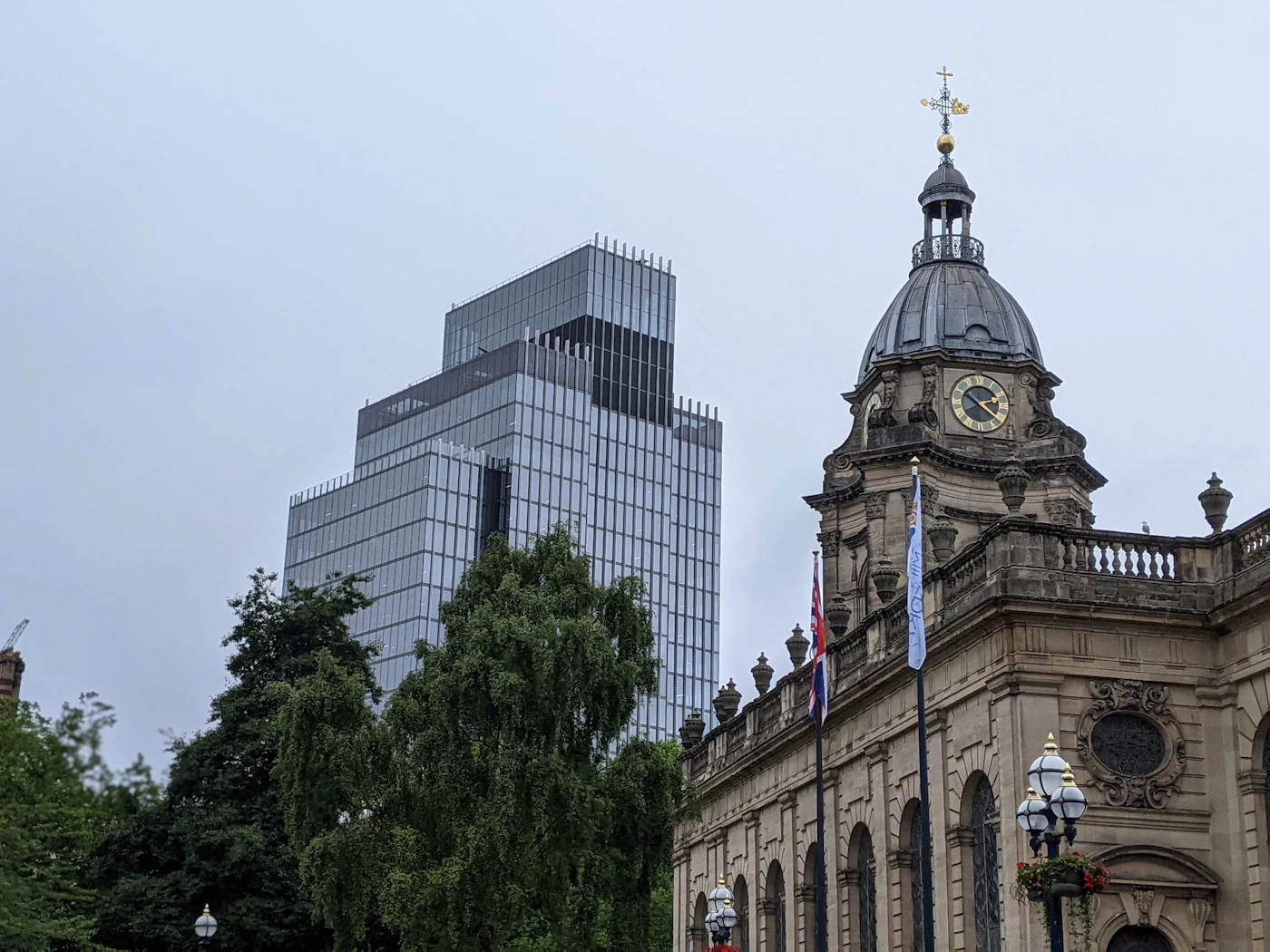 Birmingham city centre architecture, old and new
