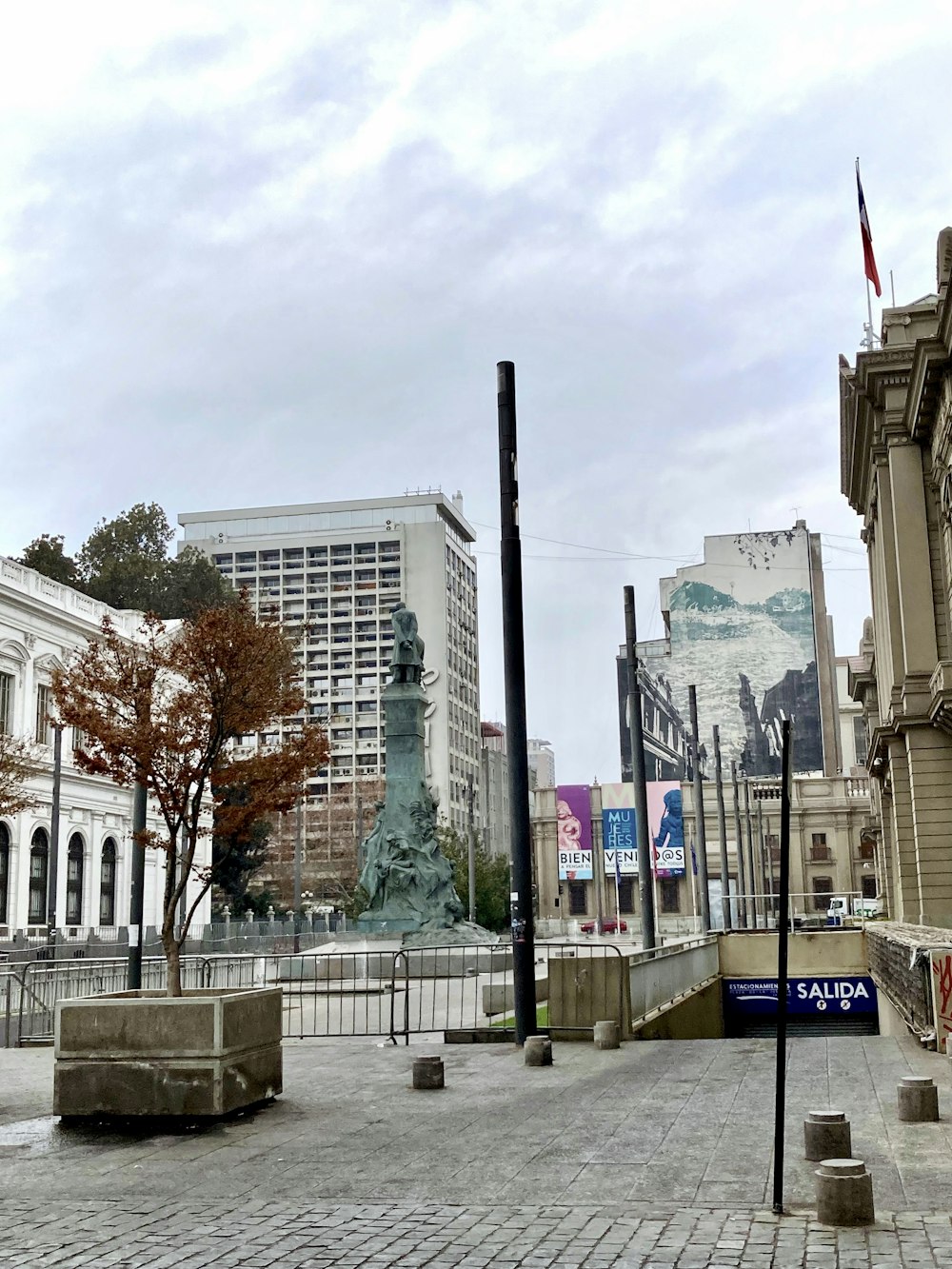 edifício de concreto branco perto de árvores nuas marrons durante o dia