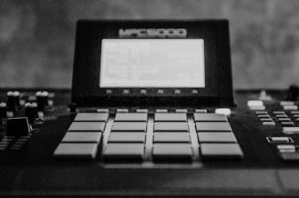 black and white laptop computer