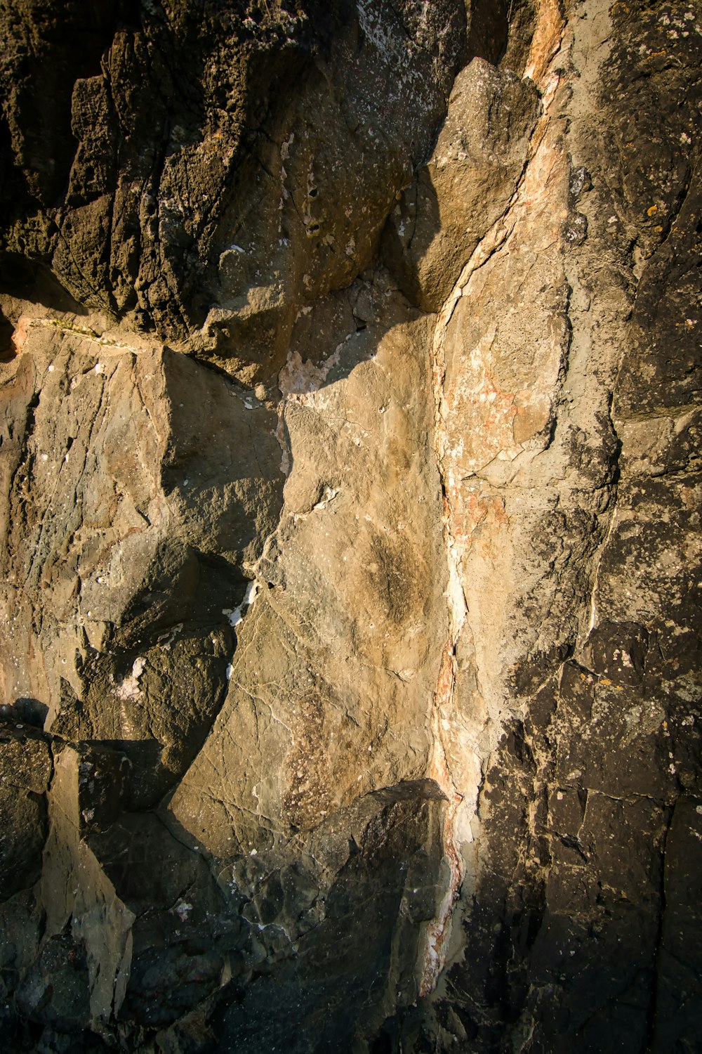 brown and gray rock formation