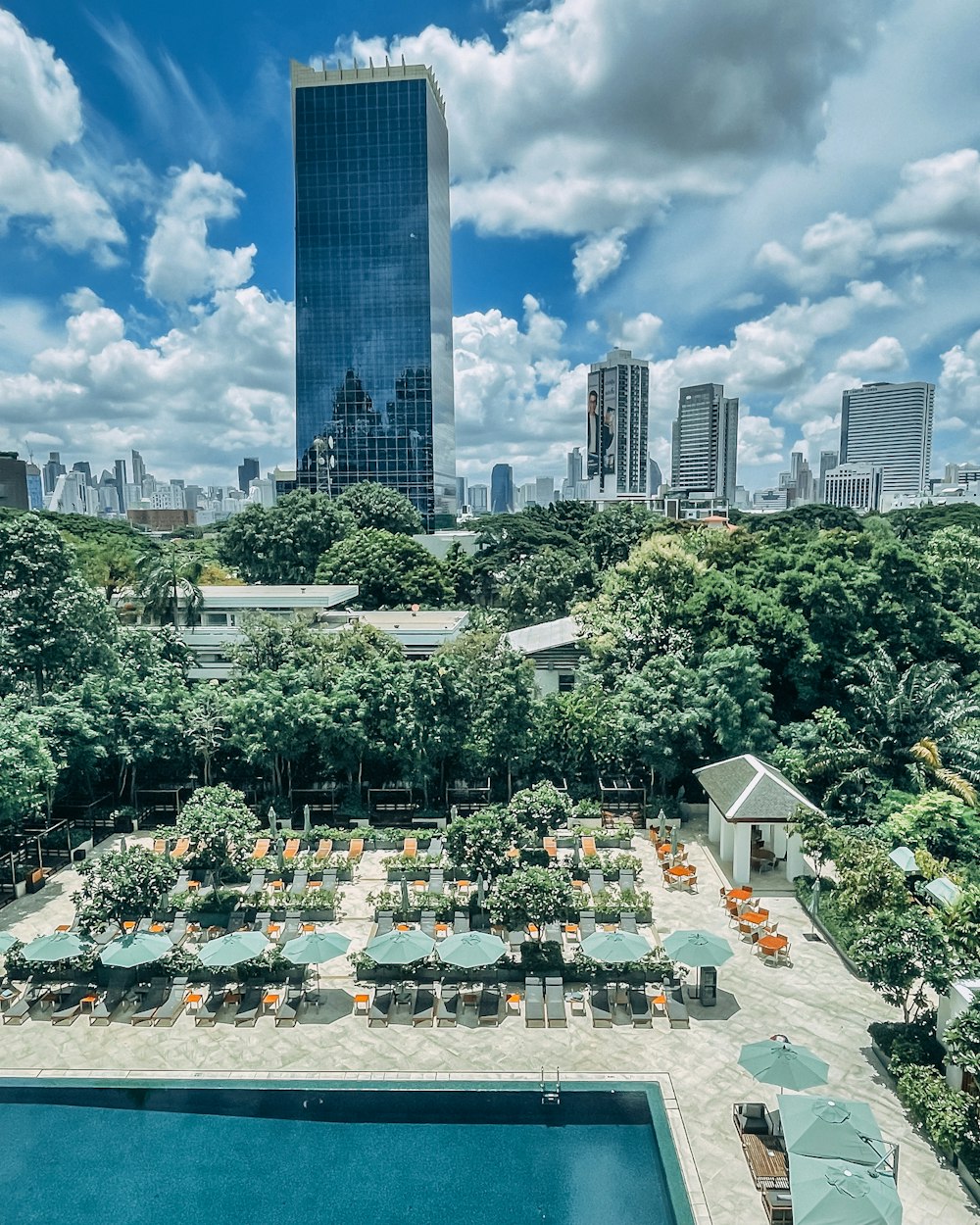 green trees and buildings under blue sky during daytime