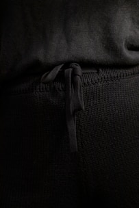 black textile with white strap