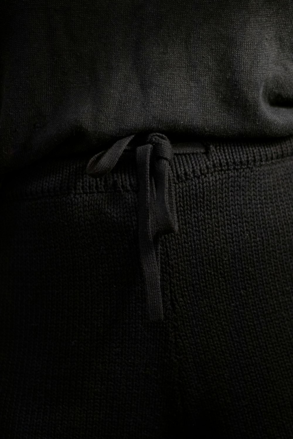 black textile with white strap