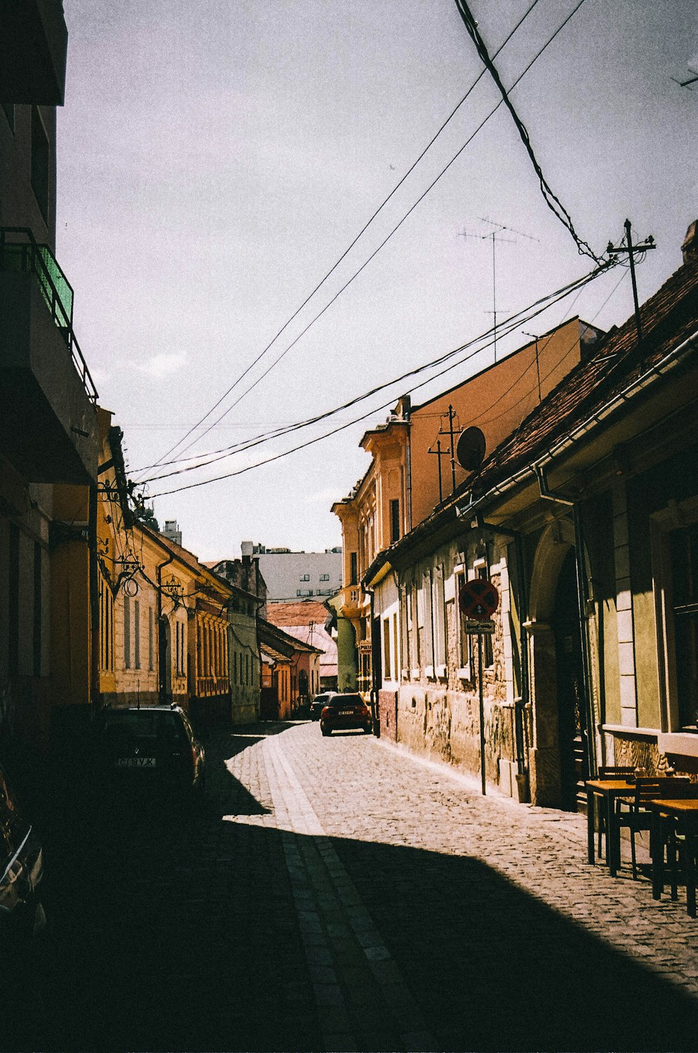 a car parked on the side of a street