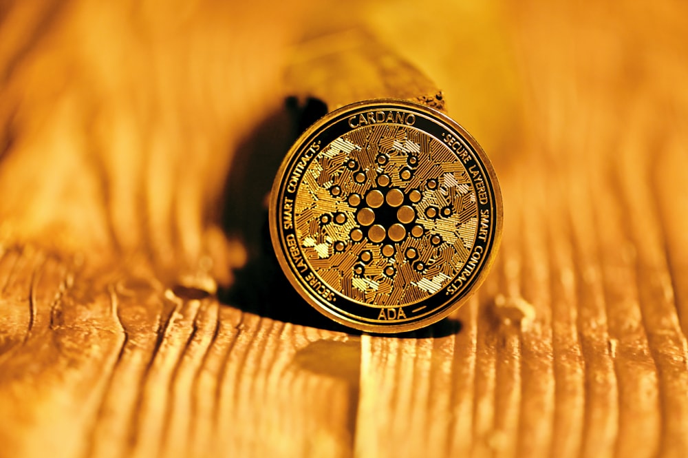 gold and black round chronograph watch