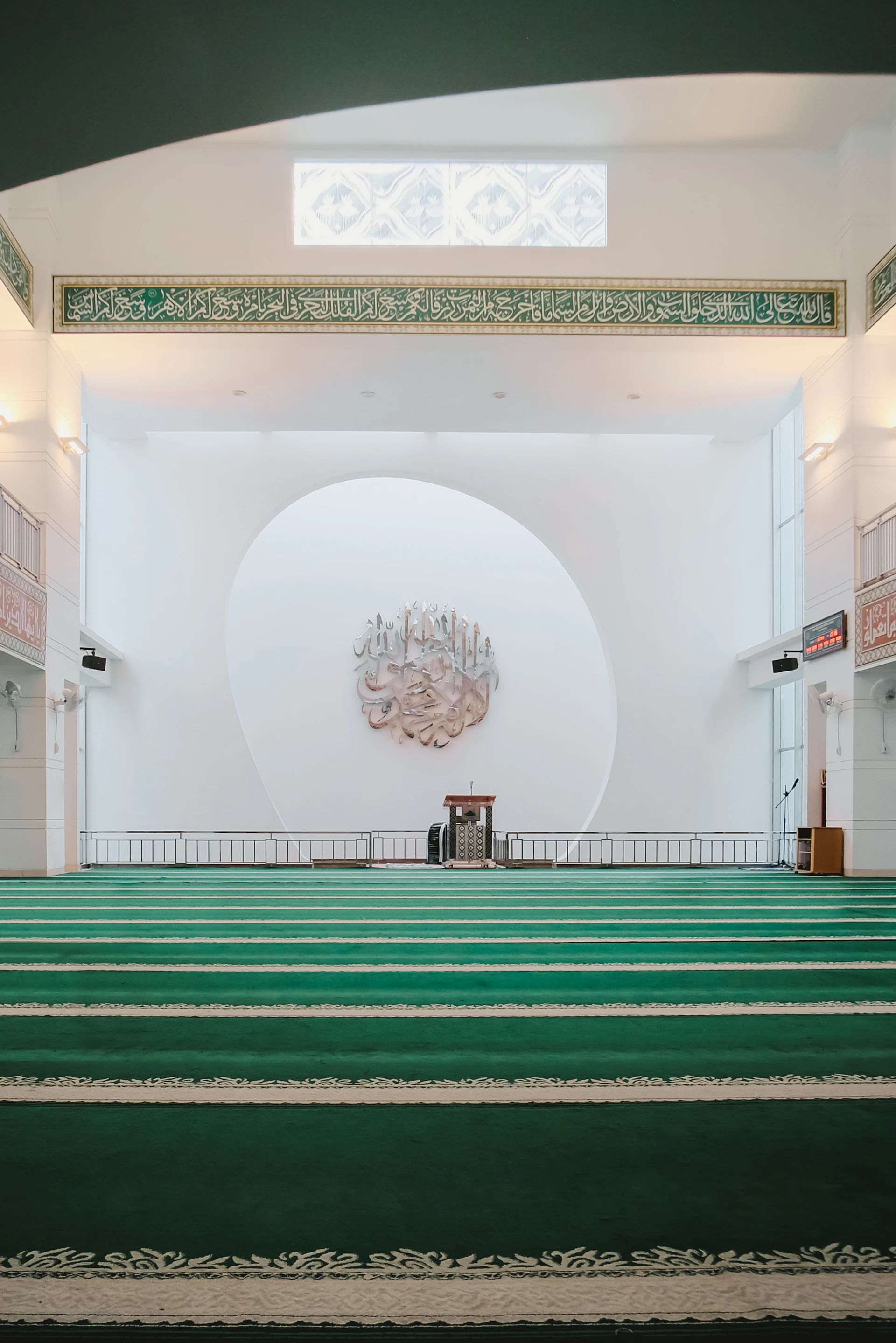 white and green concrete building