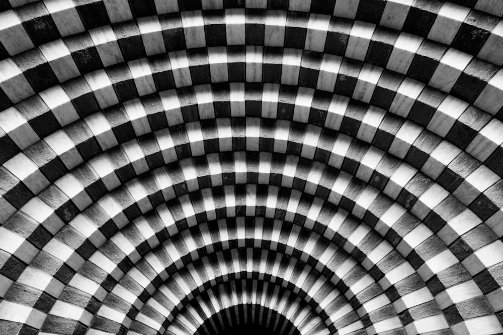 black and white round ceiling