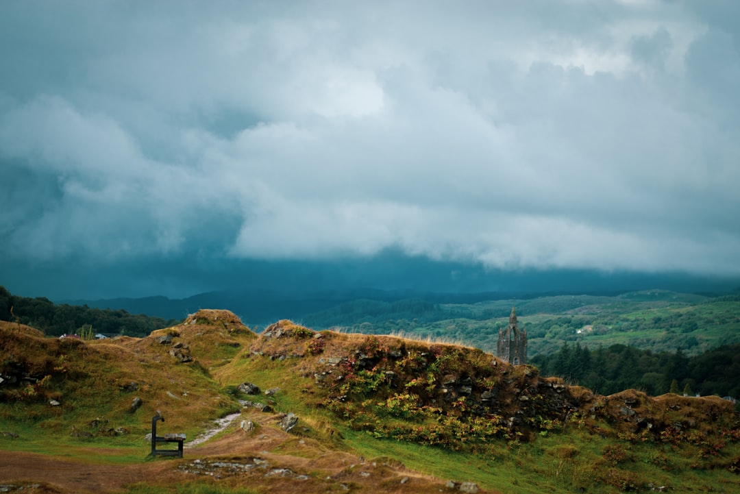 green grass field under white clouds