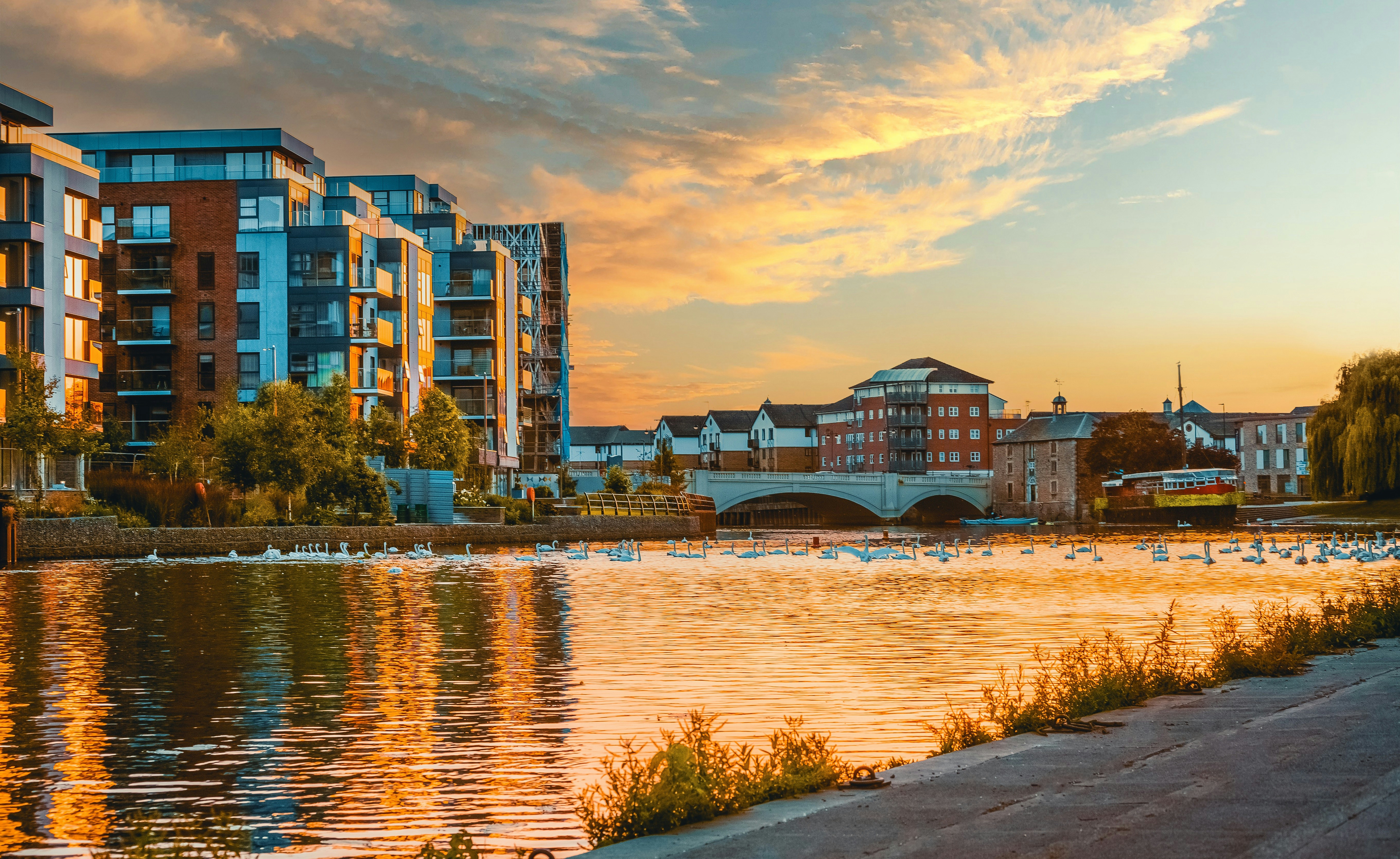 Peterborough late orange sunset