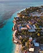 Nungwi coastline aerial