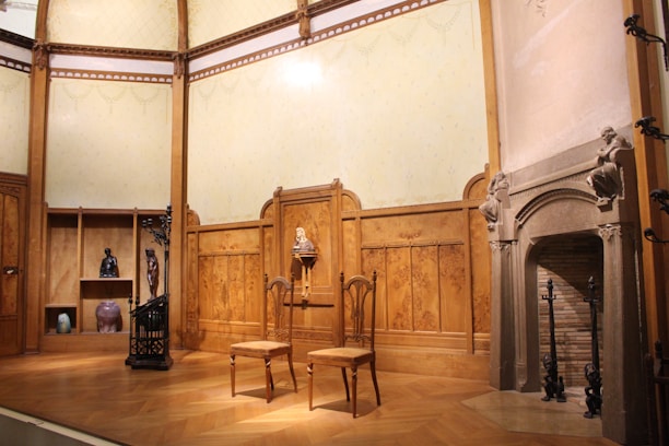 A beautifully restored historic British manor interior.