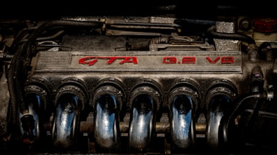 black and silver train engine