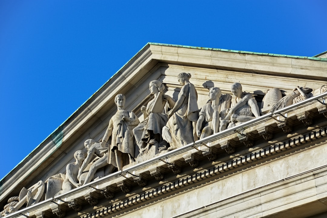 low angle photography of concrete building