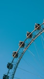 black and white ferris wheel under blue sky during daytime