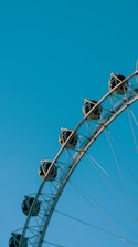 black and white ferris wheel under blue sky during daytime