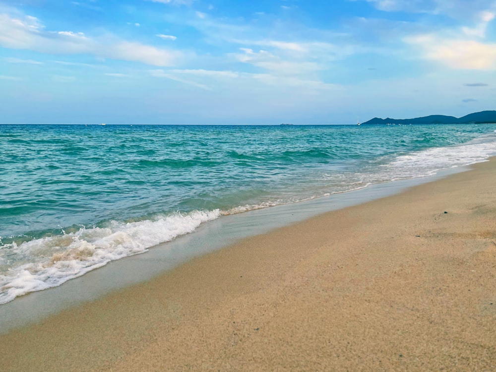 sea waves crashing on shore during daytime