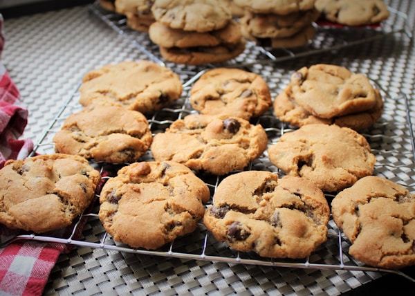 cookies on stainless steel tray