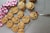 cookies on white and red textile