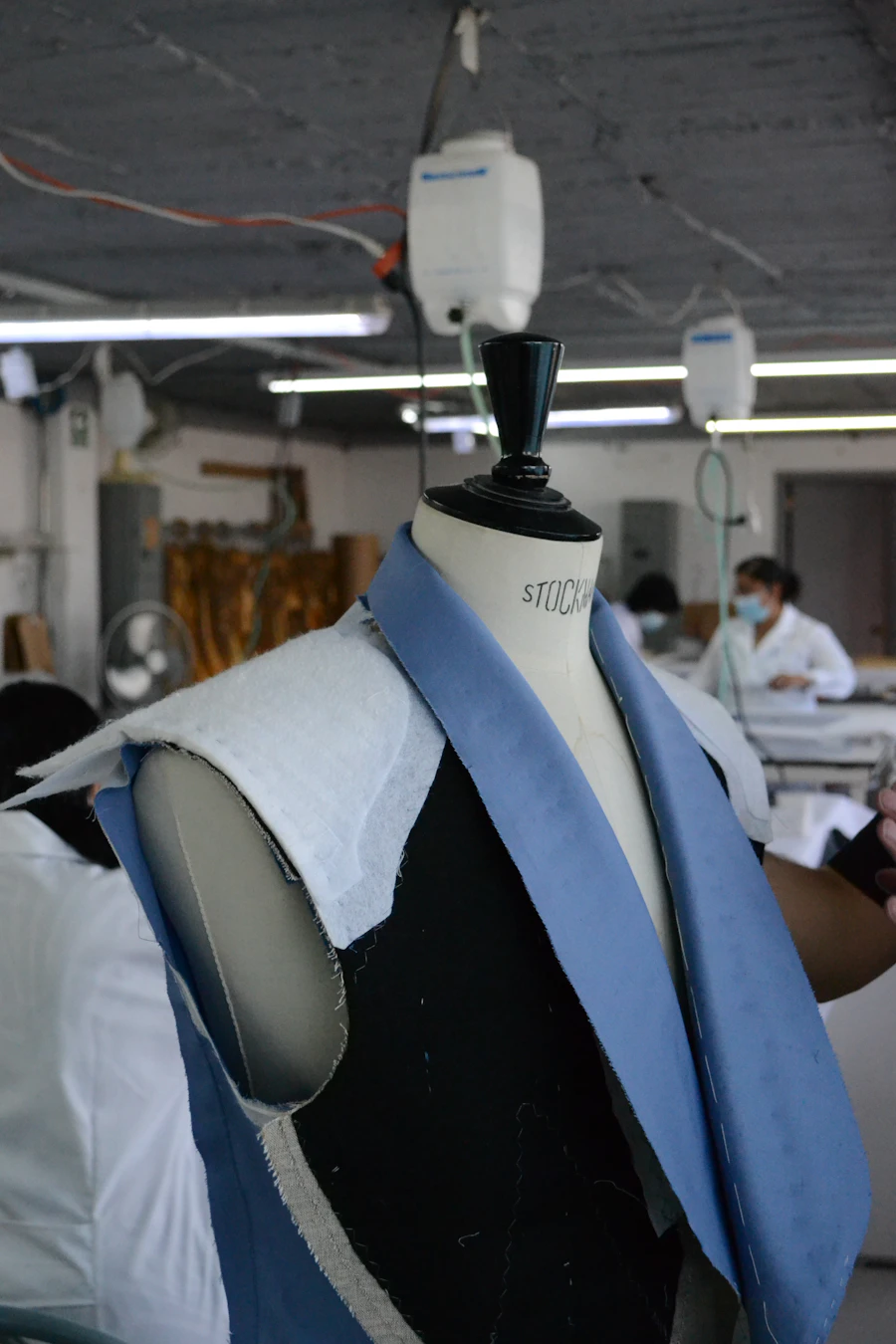 Tailor at work in atelier