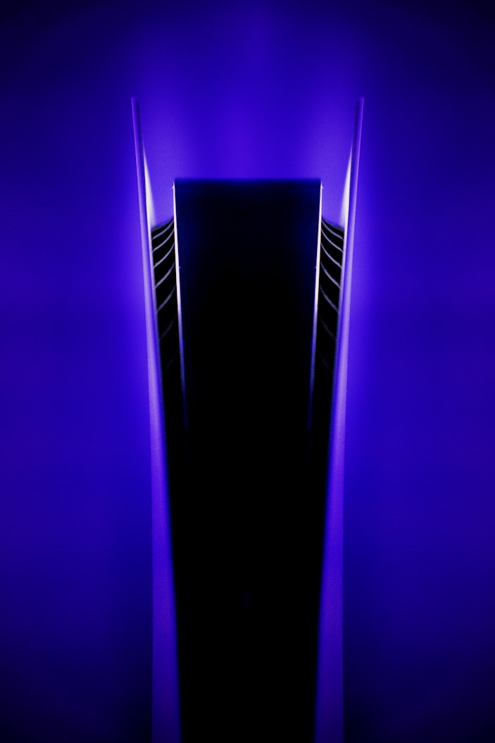 purple and black light fixture