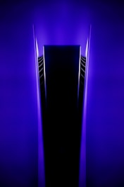 purple and black light fixture