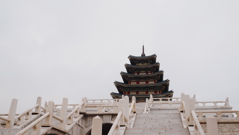 green and brown temple under white sky during daytime