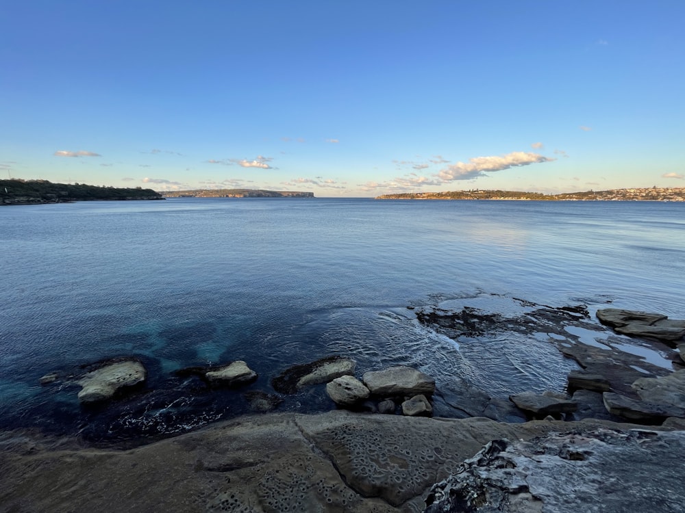 gray rocks near body of water during daytime