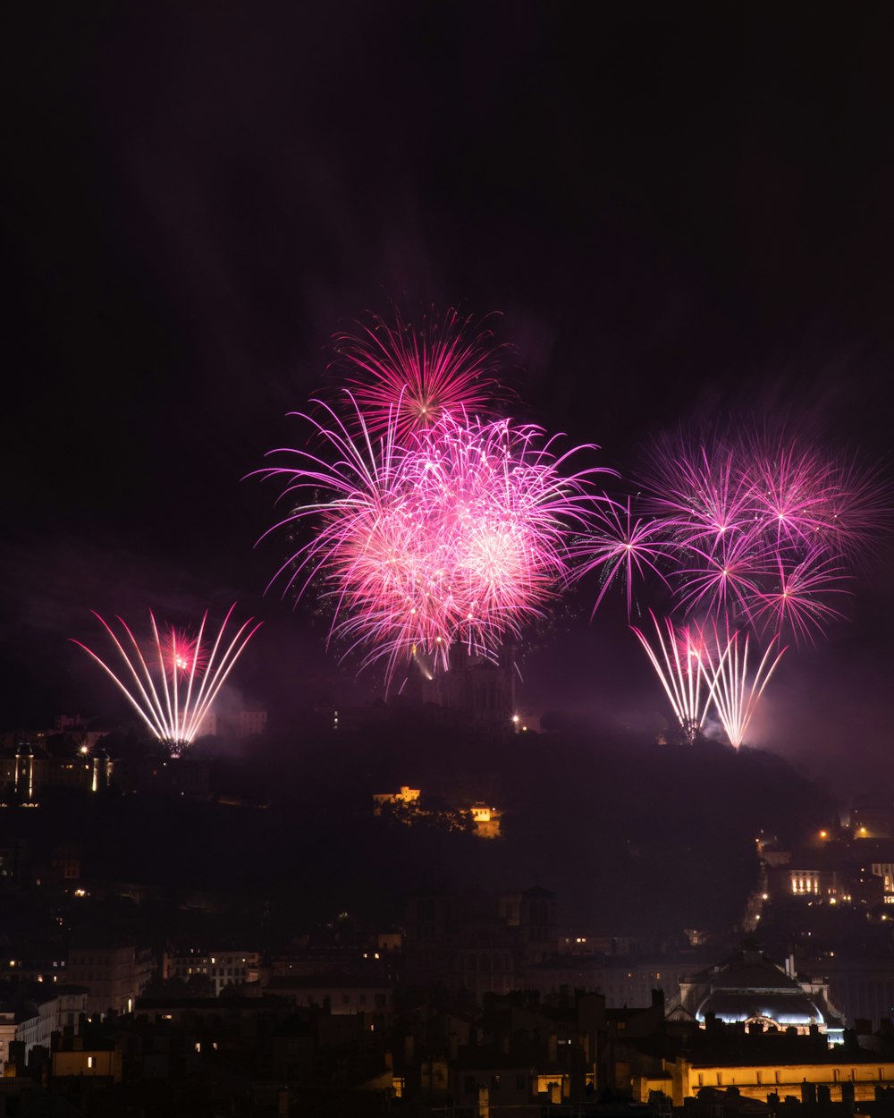 fireworks display during night time