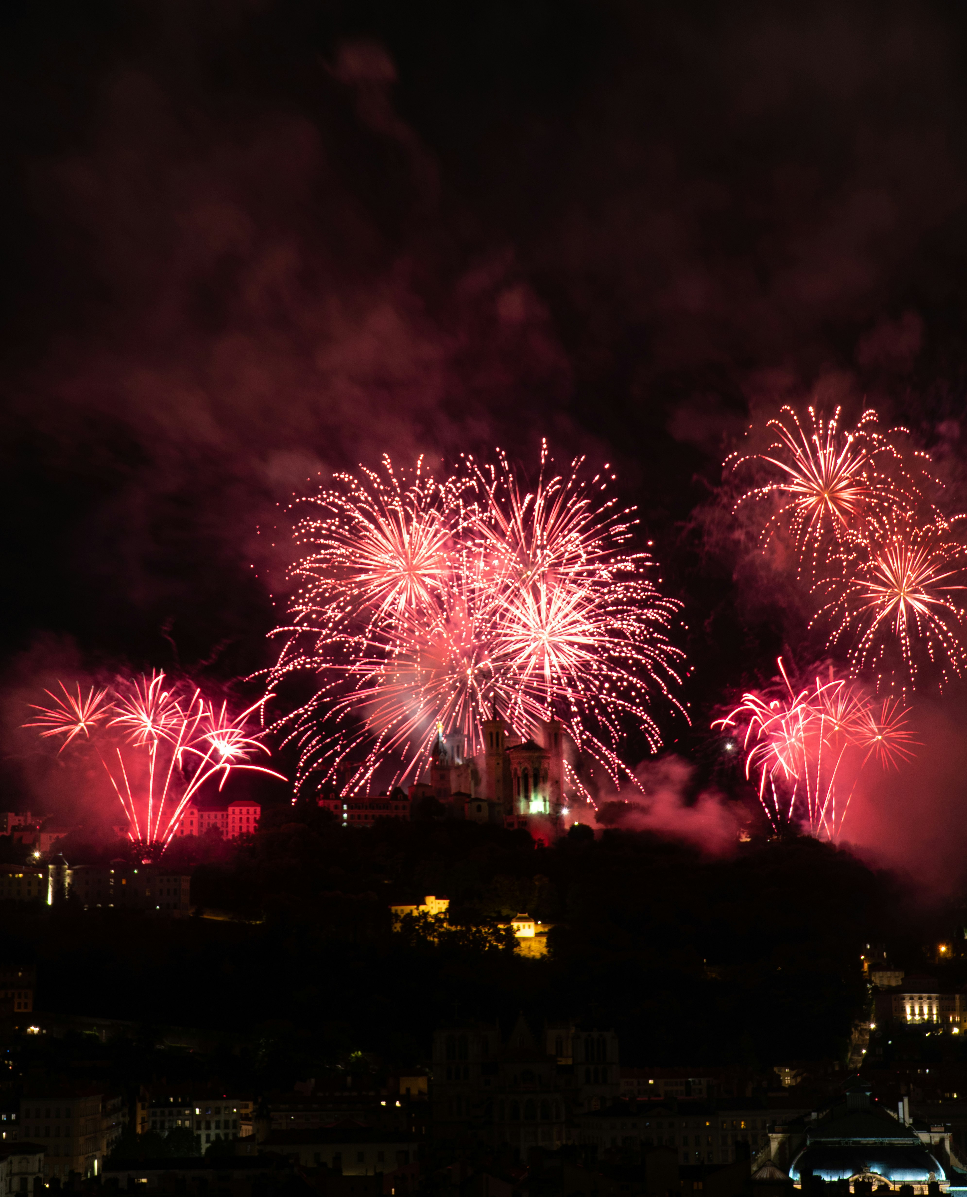 fireworks display during night time