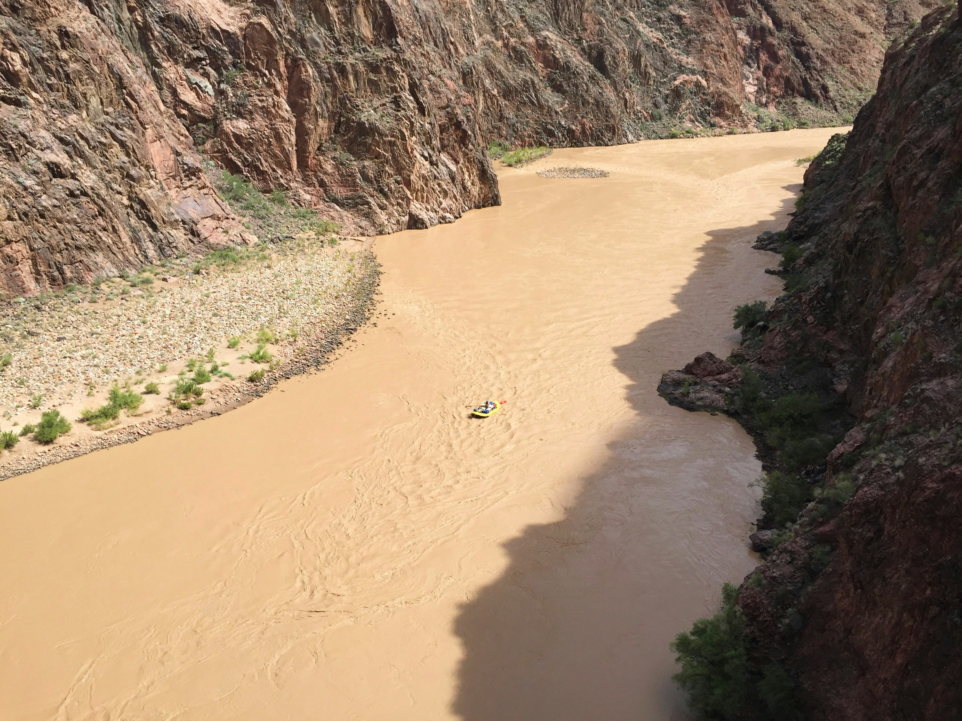 Muddy river in North Rim, Arizona in the United State of America.