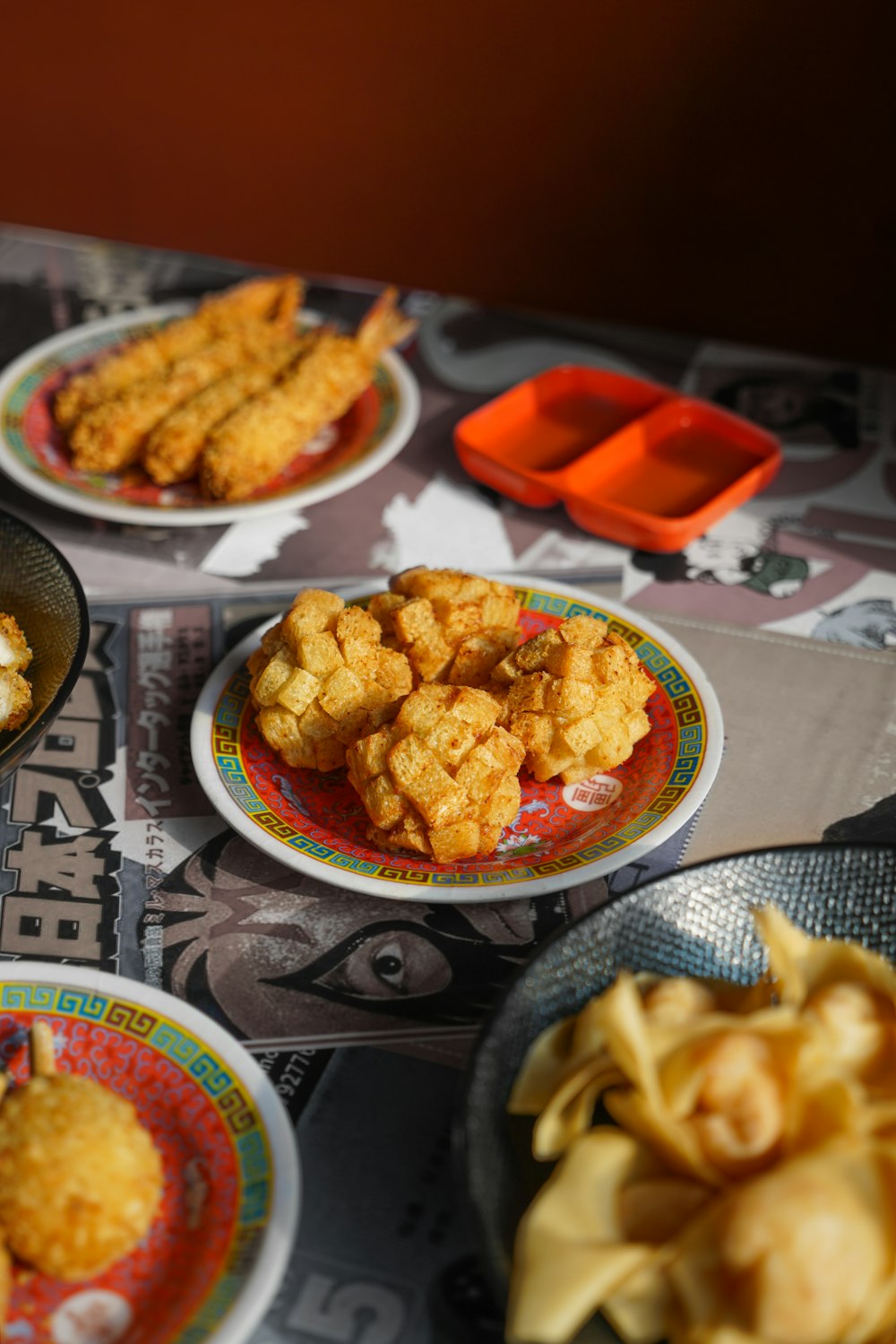 fried food on white ceramic plate