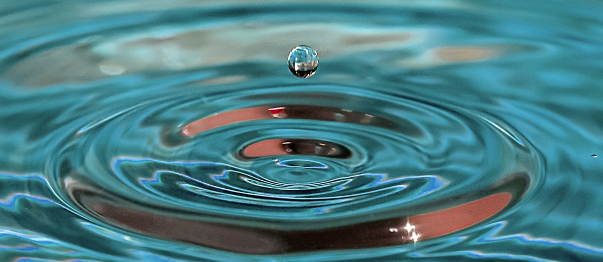 water drop on body of water