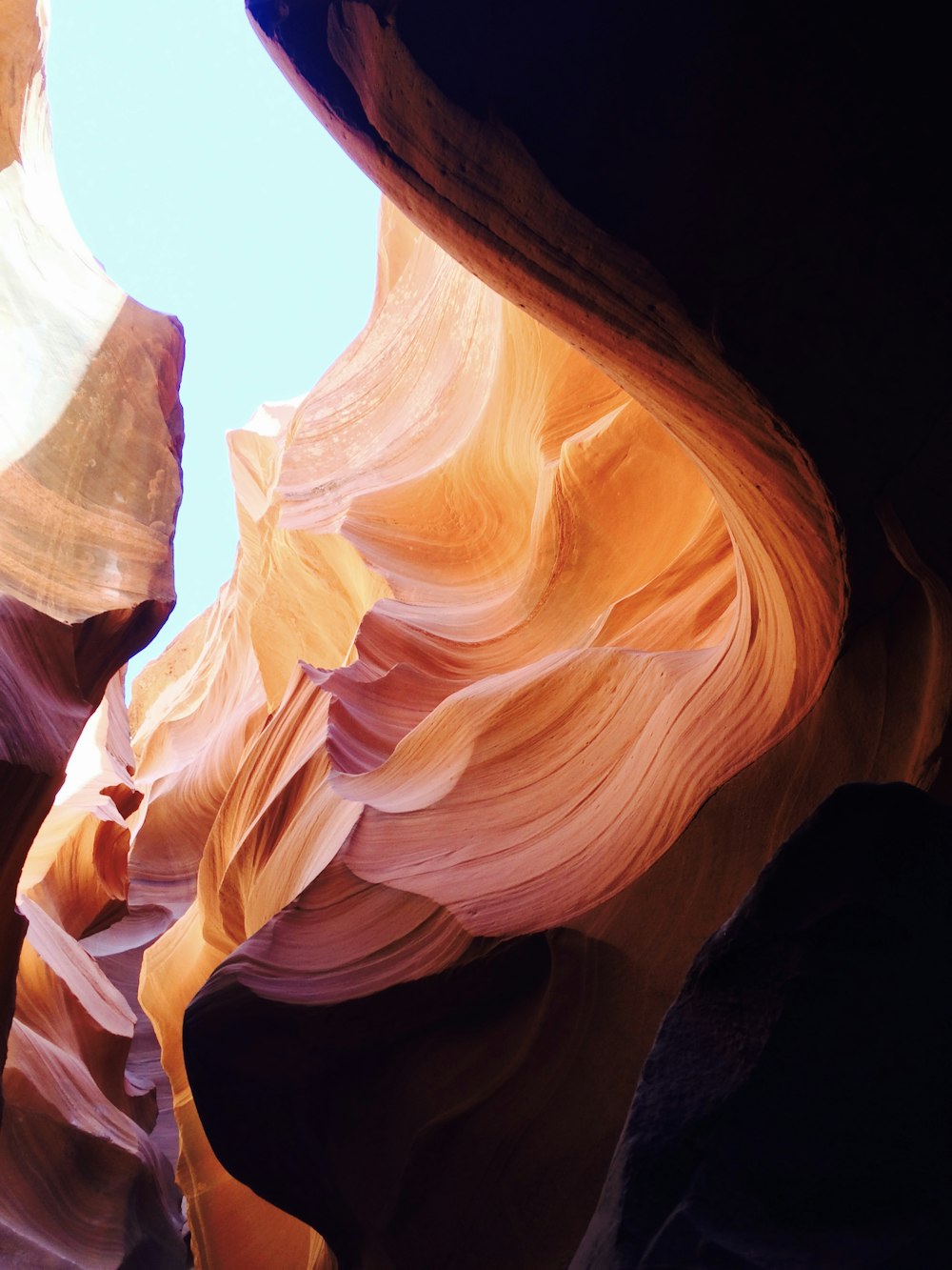 brown and white rock formation