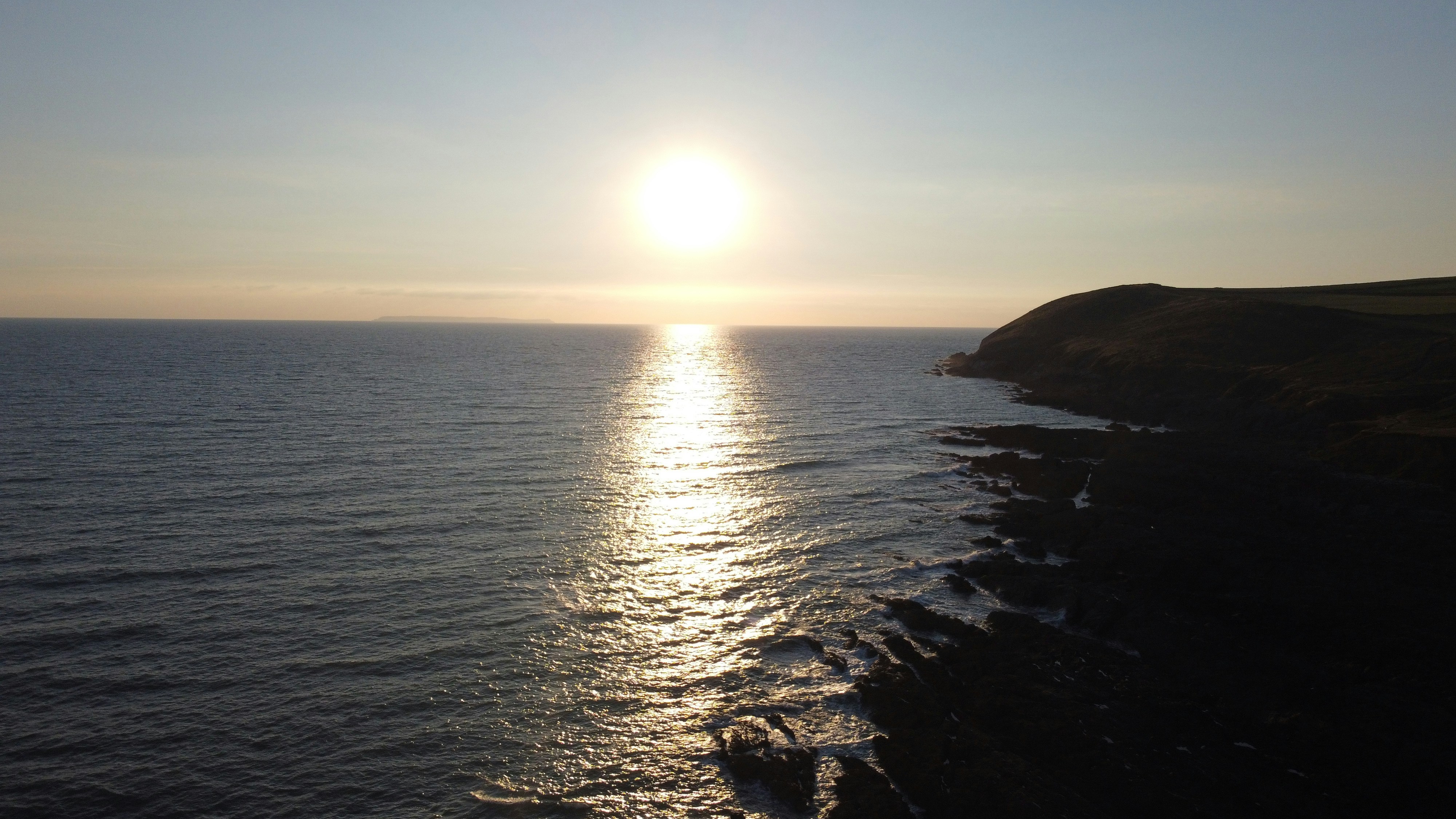 Croyde Bay at sunset.