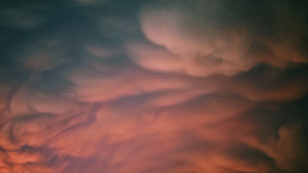 orange and blue cloudy sky