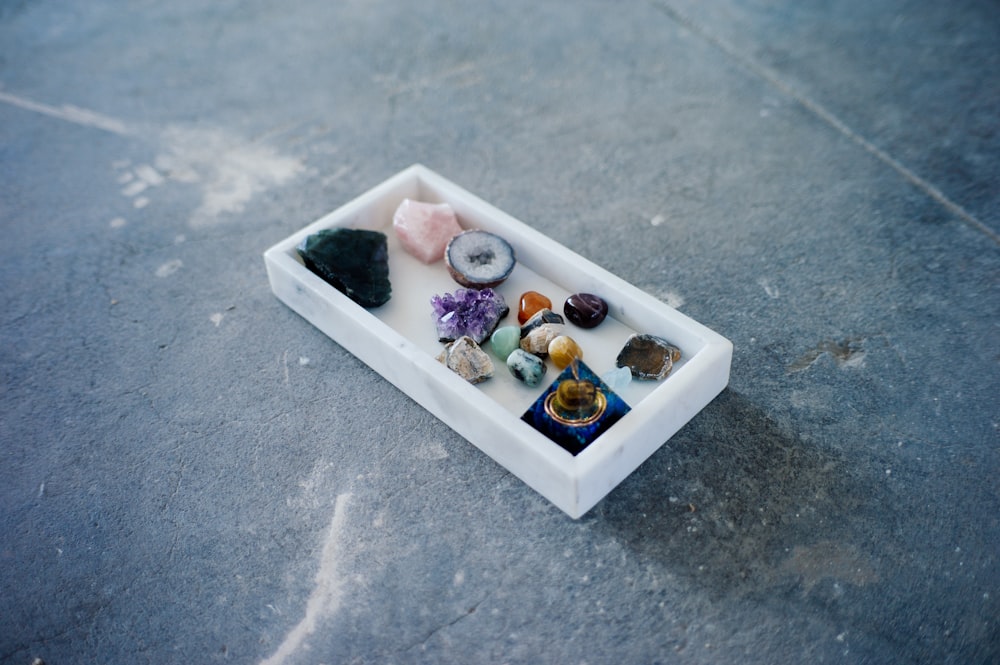 white ceramic tray with fruits