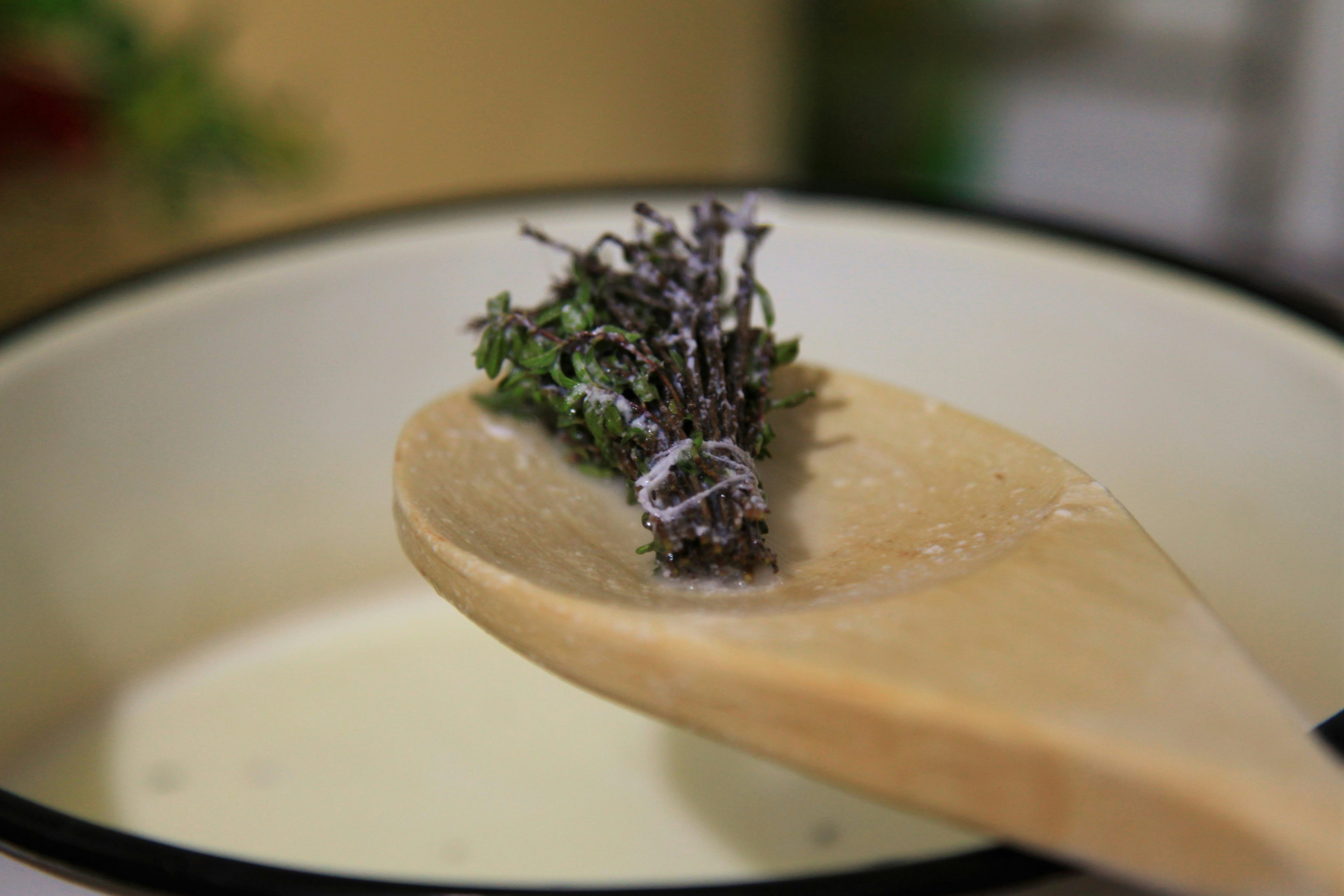 green vegetable on white ceramic plate