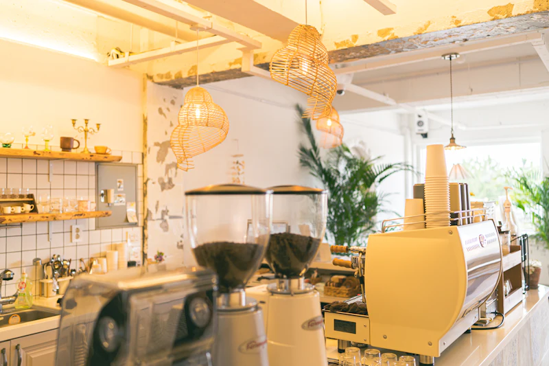 Barista behind the counter