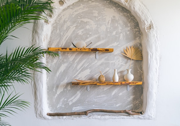 brown wooden sticks on white ceramic plate