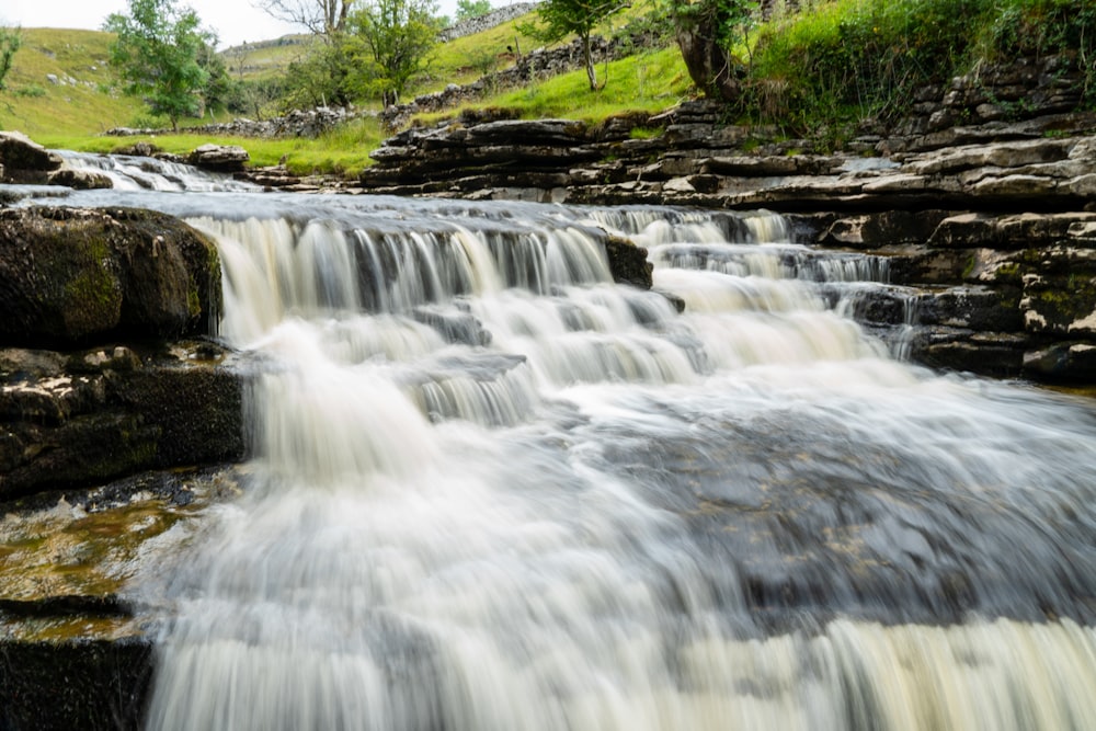 time lapse photography of river