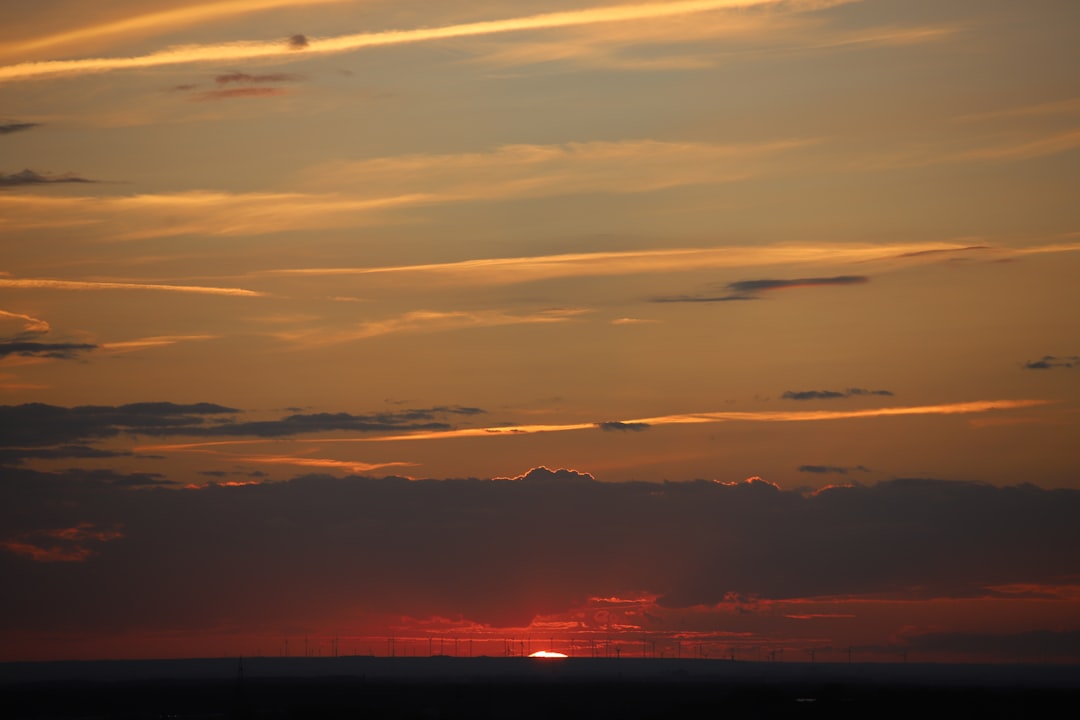 silhouette of mountain during sunset