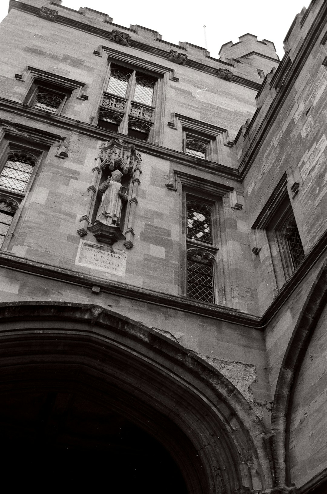 grayscale photo of concrete building