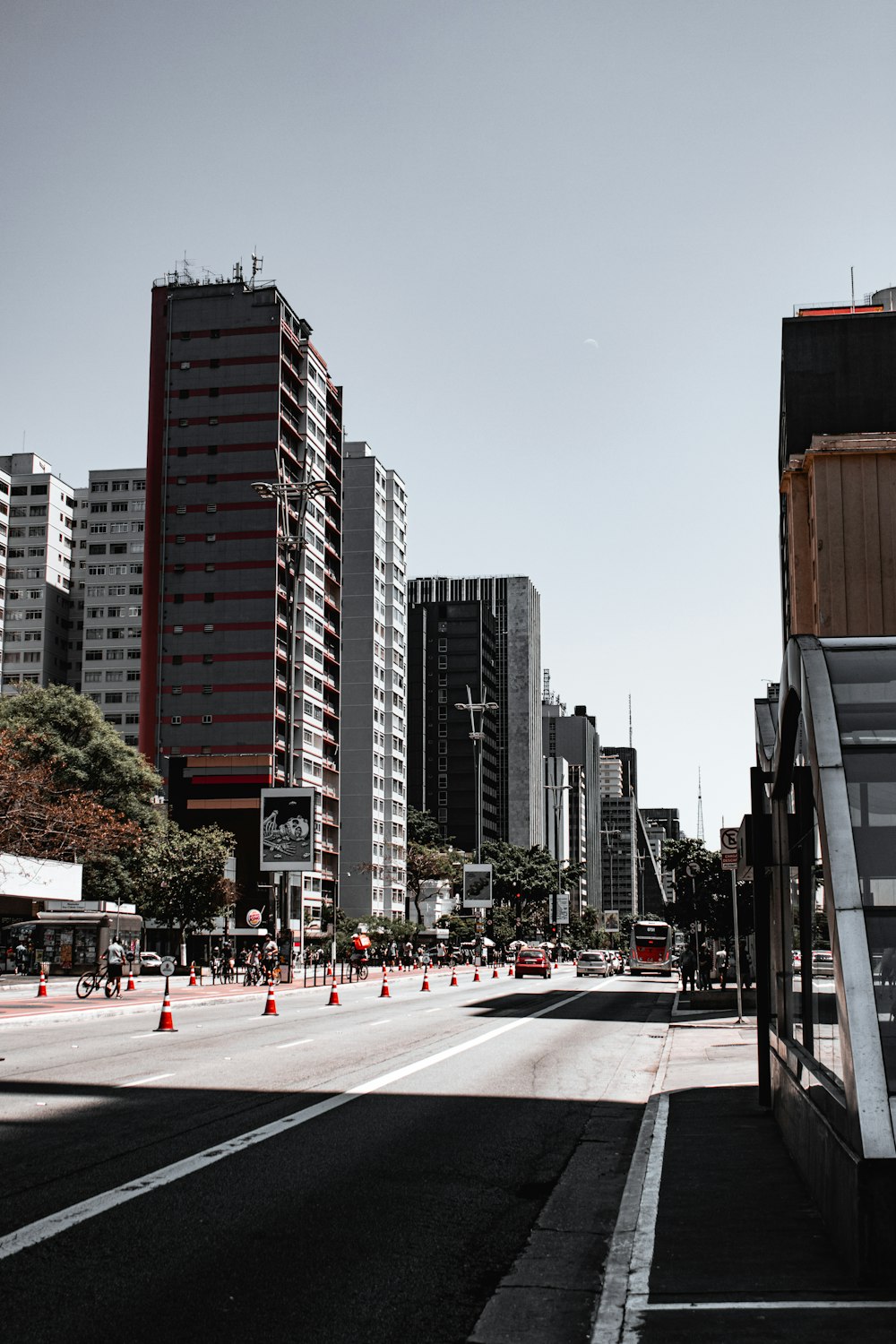 people walking on pedestrian lane near high rise buildings during daytime