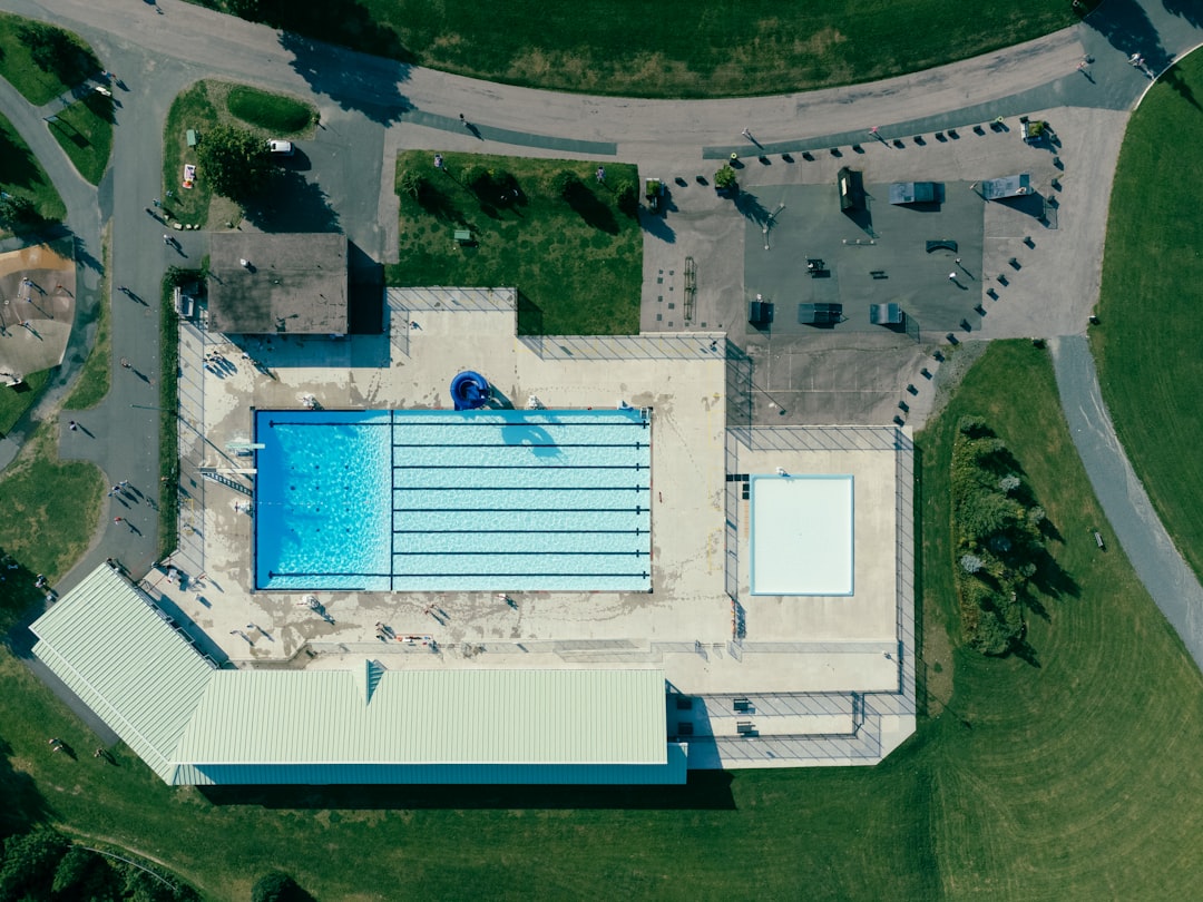aerial view of white building