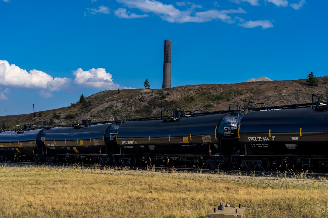 black and red train on rail tracks under blue sky during daytime