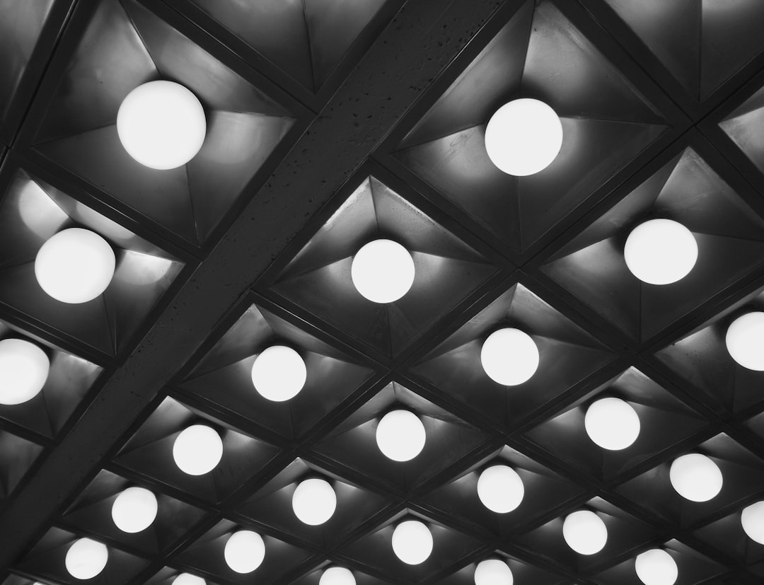 white ceiling with light fixture