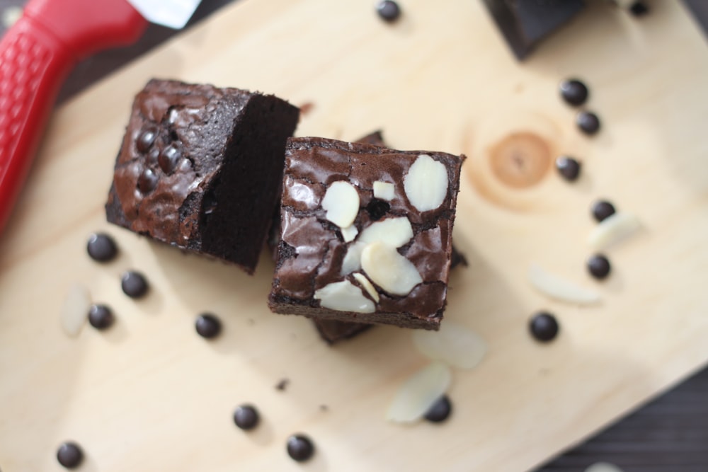 chocolate cake on white ceramic plate